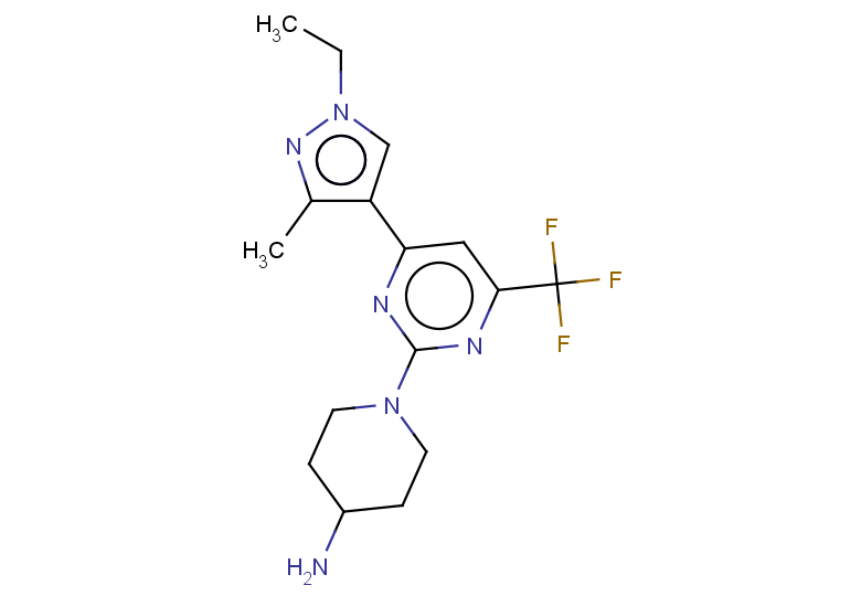 1-[4-(1-ethyl-3-methyl-1H-pyrazol-4-yl)-6-(trifluoromethyl)pyrimidin-2-yl]piperidin-4-amine