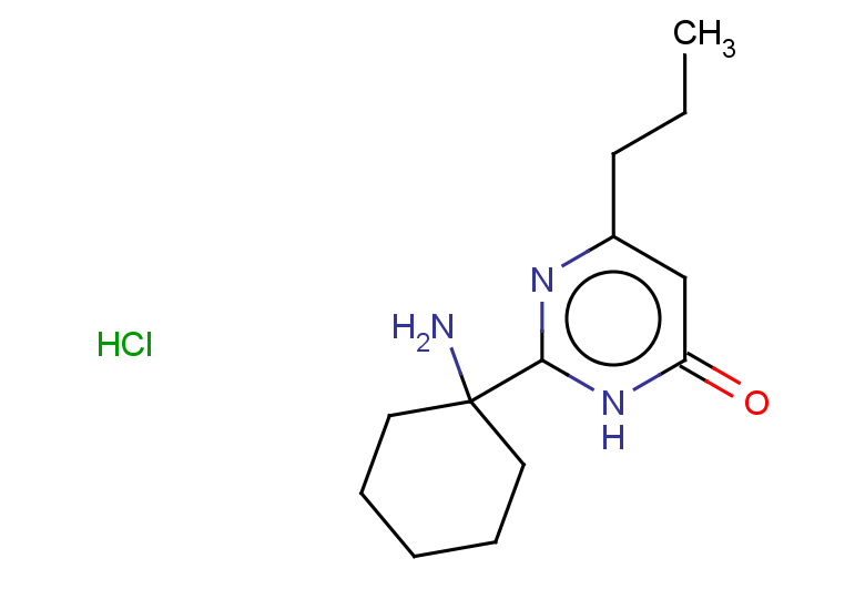 2-(1-aminocyclohexyl)-6-propyl-3,4-dihydropyrimidin-4-one hydrochloride