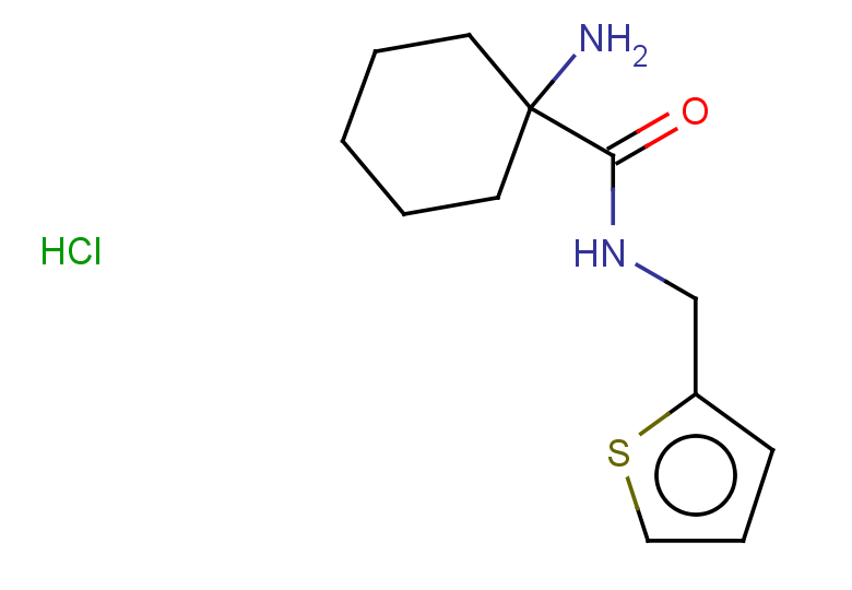 1-amino-N-(thiophen-2-ylmethyl)cyclohexane-1-carboxamide hydrochloride