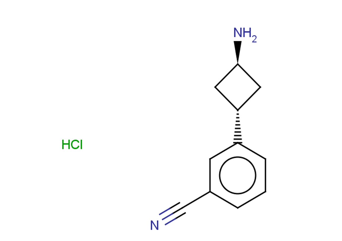 3-[3-aminocyclobutyl]benzonitrile hydrochloride, trans