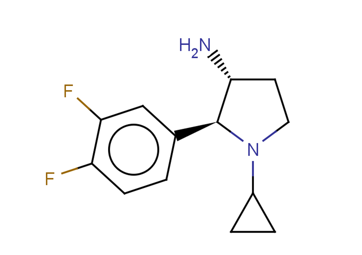 rac-(2R,3S)-1-cyclopropyl-2-(3,4-difluorophenyl)pyrrolidin-3-amine, trans