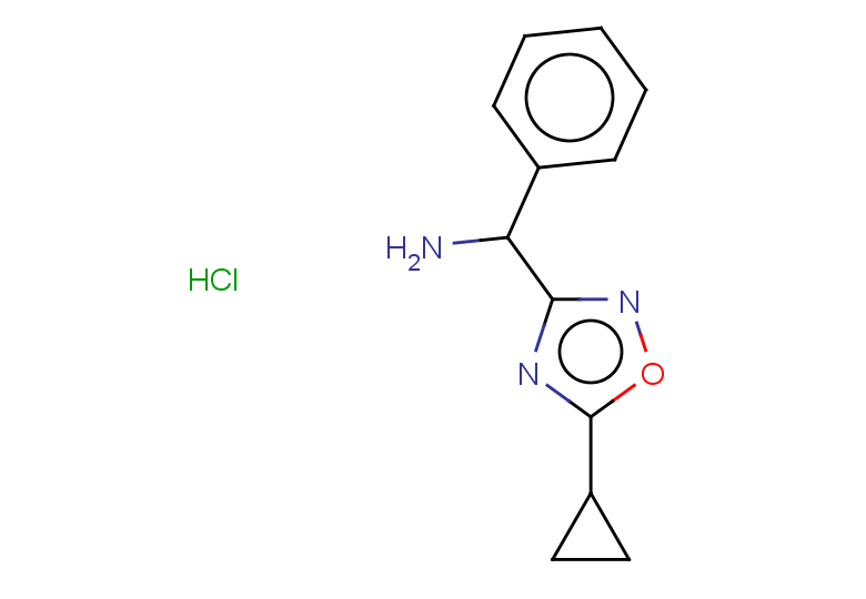 1-(5-cyclopropyl-1,2,4-oxadiazol-3-yl)-1-phenylmethanamine hydrochloride