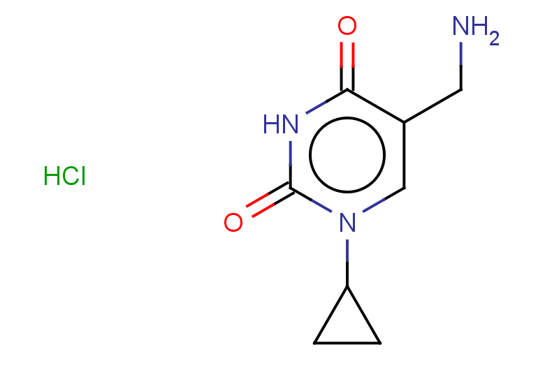5-(aminomethyl)-1-cyclopropyl-1,2,3,4-tetrahydropyrimidine-2,4-dione hydrochloride