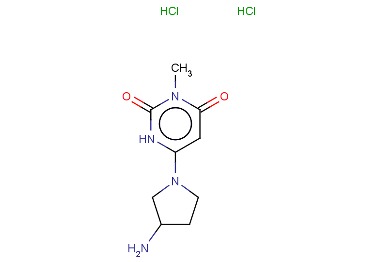 6-(3-aminopyrrolidin-1-yl)-3-methyl-1,2,3,4-tetrahydropyrimidine-2,4-dione dihydrochloride