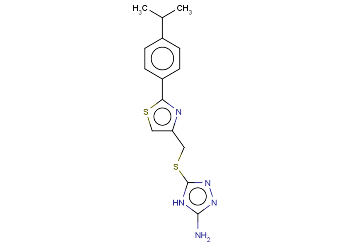 5-[({2-[4-(propan-2-yl)phenyl]-1,3-thiazol-4-yl}methyl)sulfanyl]-4H-1,2,4-triazol-3-amine