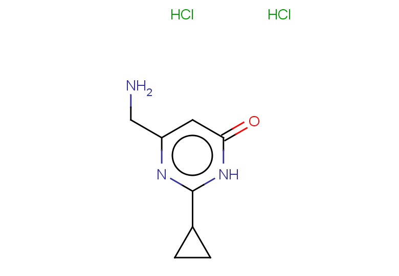 6-(aminomethyl)-2-cyclopropyl-3,4-dihydropyrimidin-4-one dihydrochloride