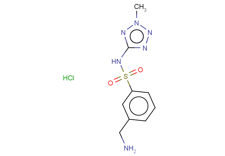 3-(aminomethyl)-N-(2-methyl-2H-1,2,3,4-tetrazol-5-yl)benzene-1-sulfonamide hydrochloride