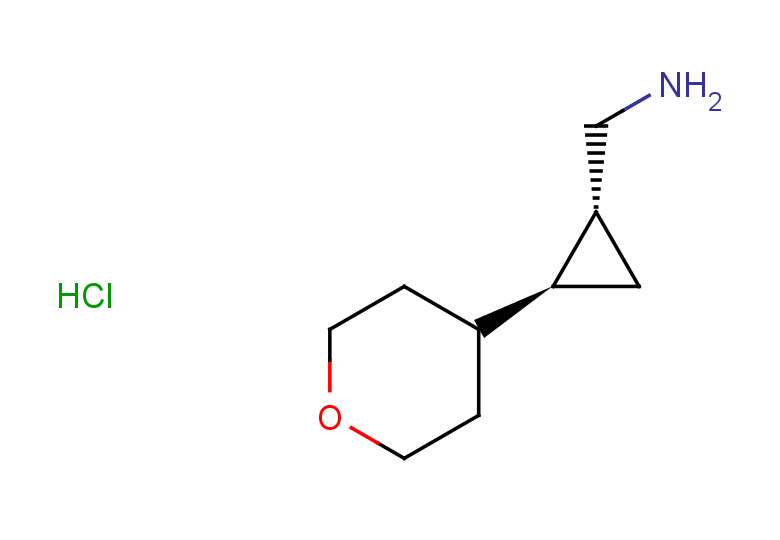 rac-[(1R,2S)-2-(oxan-4-yl)cyclopropyl]methanamine hydrochloride, trans