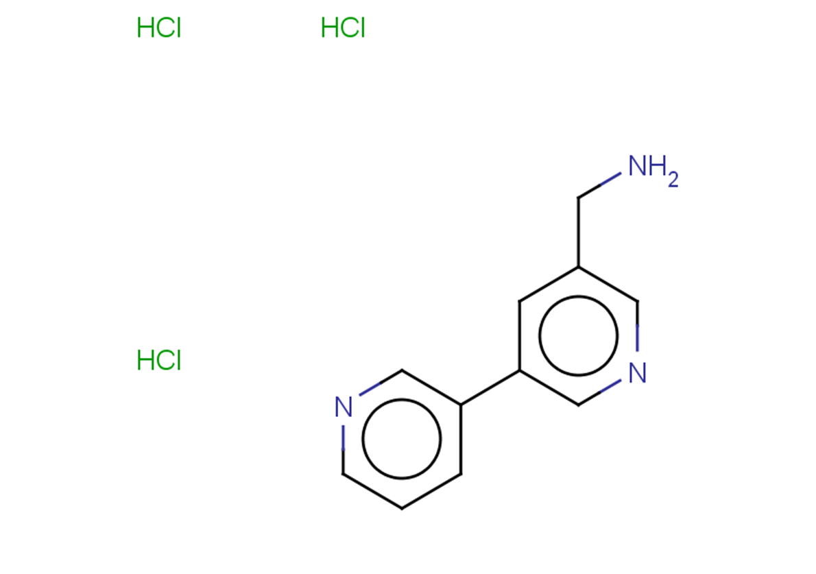 [5-(pyridin-3-yl)pyridin-3-yl]methanamine trihydrochloride