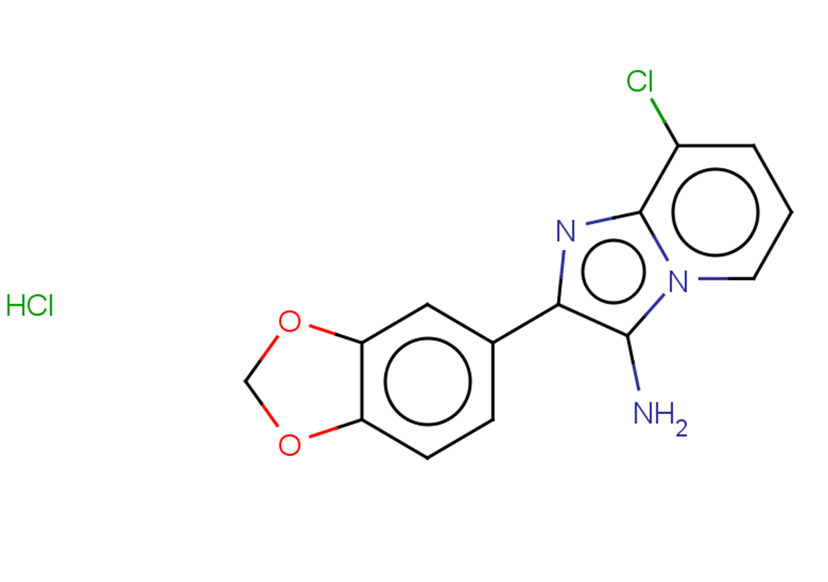 2-(1,3-dioxaindan-5-yl)-8-chloroimidazo[1,2-a]pyridin-3-amine hydrochloride