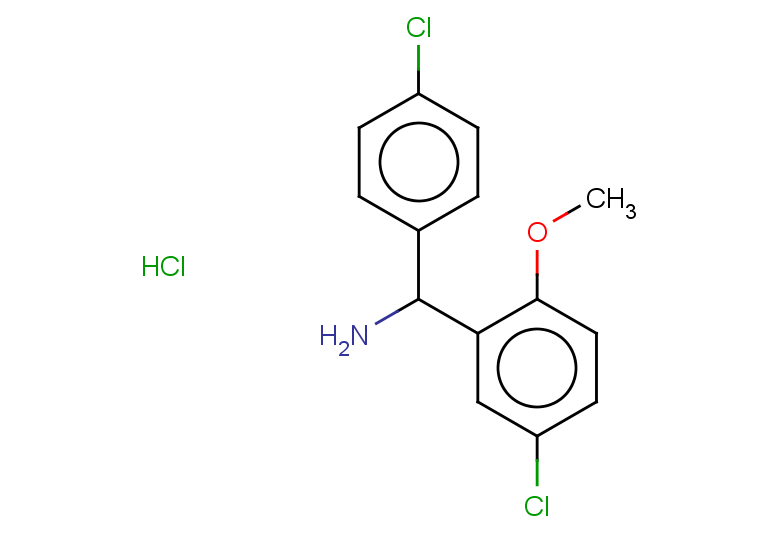 (5-chloro-2-methoxyphenyl)(4-chlorophenyl)methanamine hydrochloride
