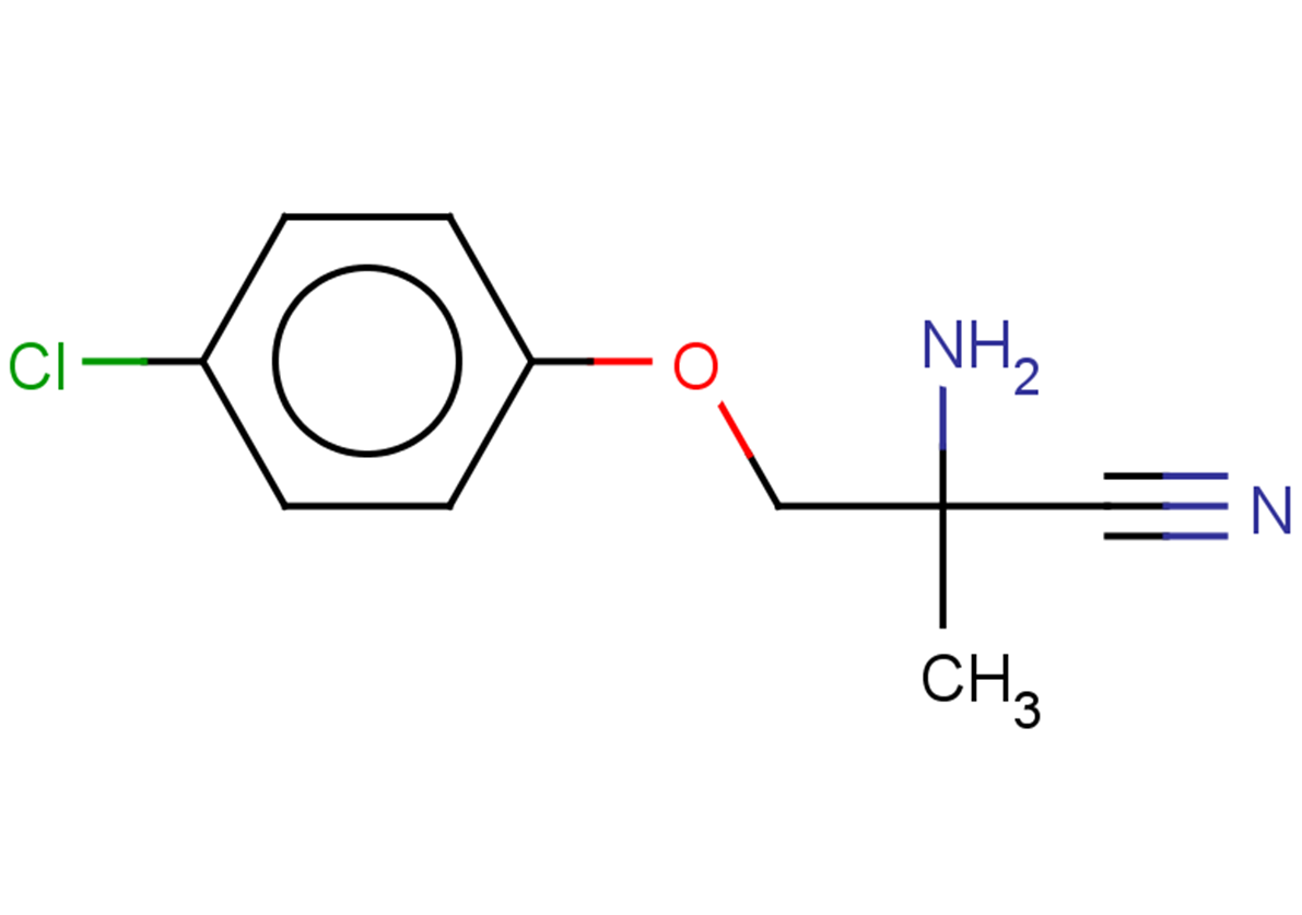 2-amino-3-(4-chlorophenoxy)-2-methylpropanenitrile
