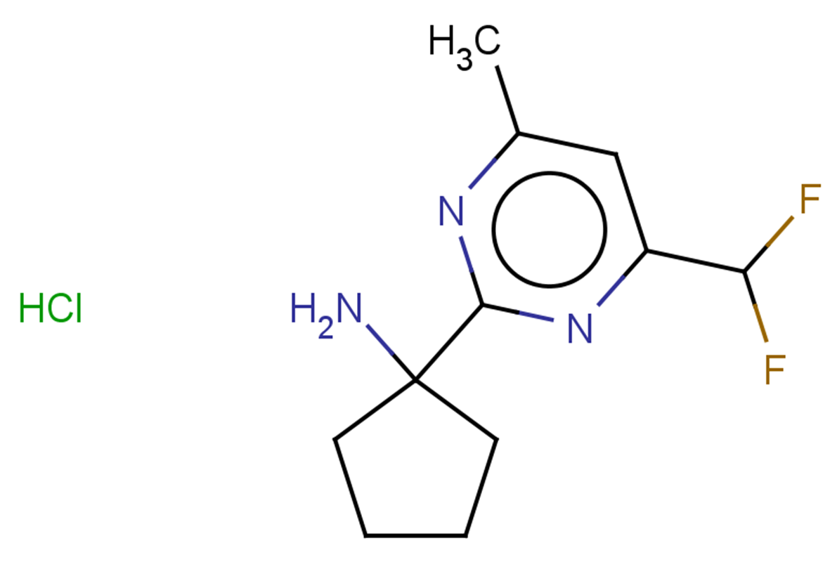 1-[4-(difluoromethyl)-6-methylpyrimidin-2-yl]cyclopentan-1-amine hydrochloride