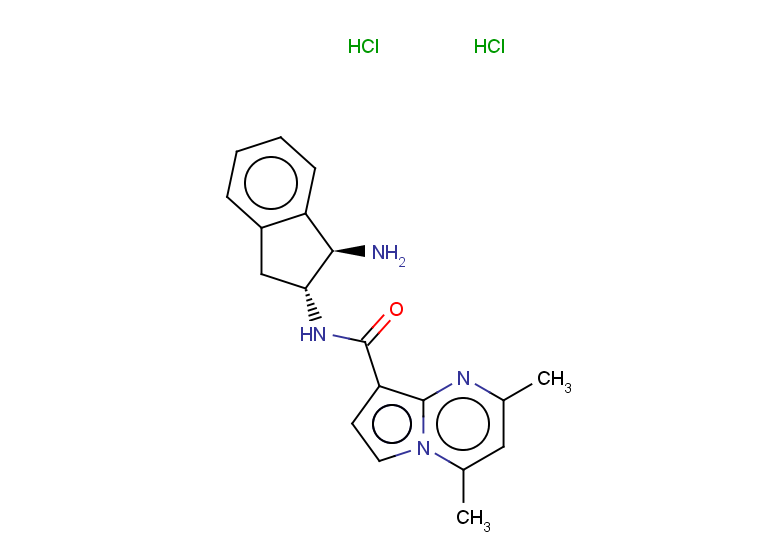 N-[(1R,2R)-1-amino-2,3-dihydro-1H-inden-2-yl]-2,4-dimethylpyrrolo[1,2-a]pyrimidine-8-carboxamide dihydrochloride