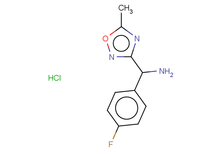 (4-fluorophenyl)(5-methyl-1,2,4-oxadiazol-3-yl)methanamine hydrochloride
