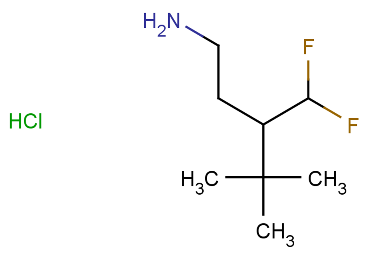 3-(difluoromethyl)-4,4-dimethylpentan-1-amine hydrochloride
