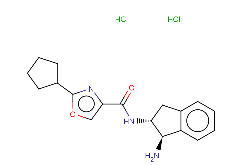 N-[(1R,2R)-1-amino-2,3-dihydro-1H-inden-2-yl]-2-cyclopentyl-1,3-oxazole-4-carboxamide dihydrochloride