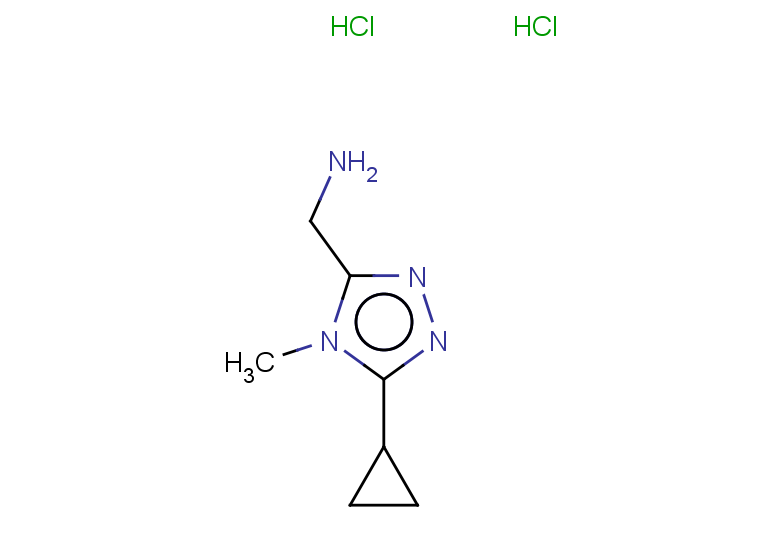 (5-cyclopropyl-4-methyl-4H-1,2,4-triazol-3-yl)methanamine dihydrochloride