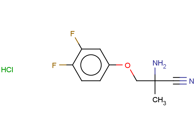 2-amino-3-(3,4-difluorophenoxy)-2-methylpropanenitrile hydrochloride