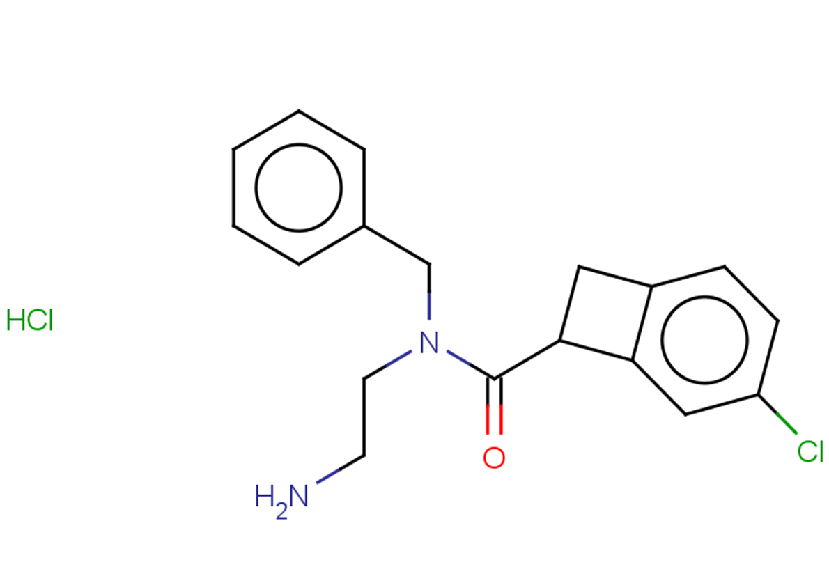 N-(2-aminoethyl)-N-benzyl-4-chlorobicyclo[4.2.0]octa-1,3,5-triene-7-carboxamide hydrochloride