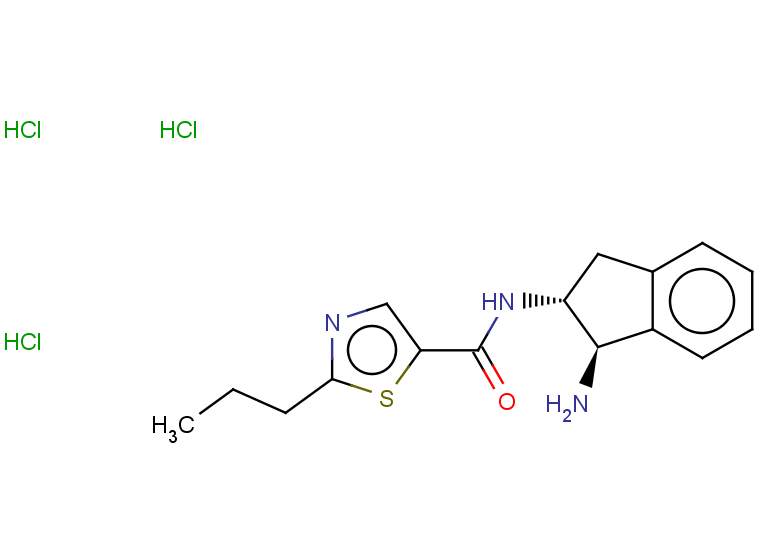 N-[(1R,2R)-1-amino-2,3-dihydro-1H-inden-2-yl]-2-propyl-1,3-thiazole-5-carboxamide trihydrochloride