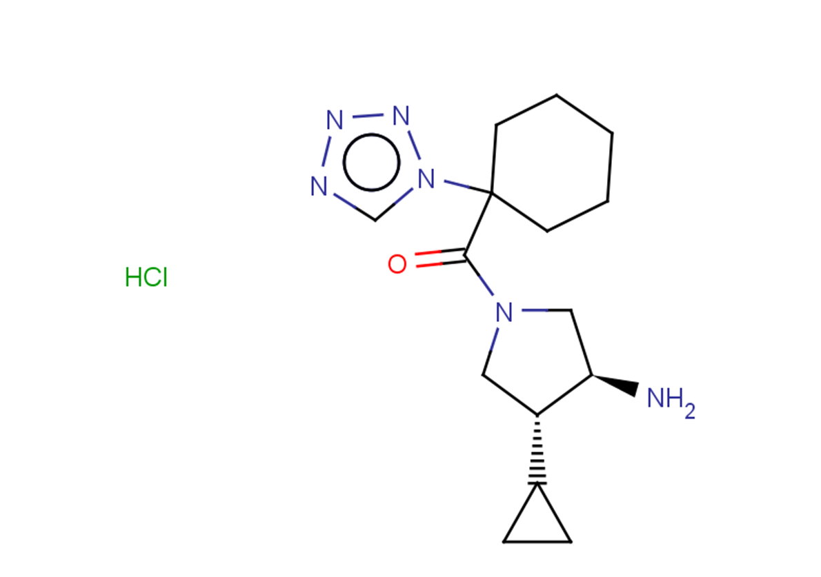 rac-(3R,4S)-4-cyclopropyl-1-[1-(1H-1,2,3,4-tetrazol-1-yl)cyclohexanecarbonyl]pyrrolidin-3-amine hydrochloride, trans