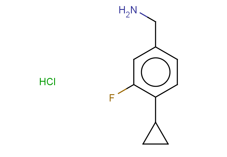 (4-cyclopropyl-3-fluorophenyl)methanamine hydrochloride