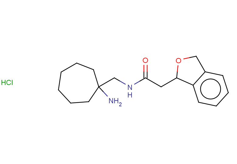 N-[(1-aminocycloheptyl)methyl]-2-(1,3-dihydro-2-benzofuran-1-yl)acetamide hydrochloride