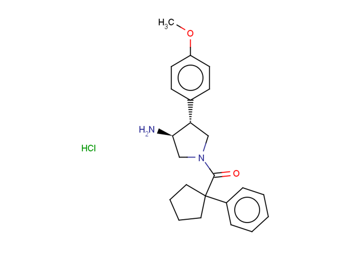rac-(3R,4S)-4-(4-methoxyphenyl)-1-(1-phenylcyclopentanecarbonyl)pyrrolidin-3-amine hydrochloride