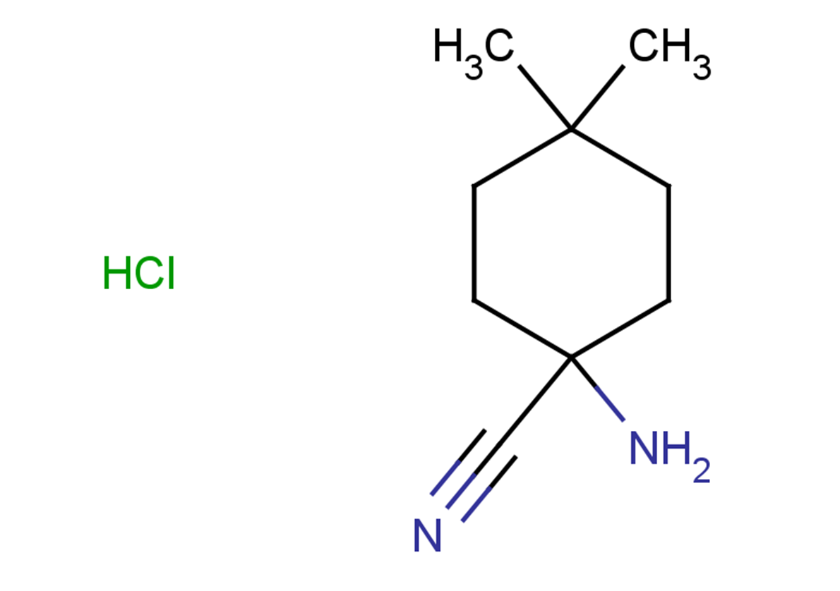 1-amino-4,4-dimethylcyclohexane-1-carbonitrile hydrochloride