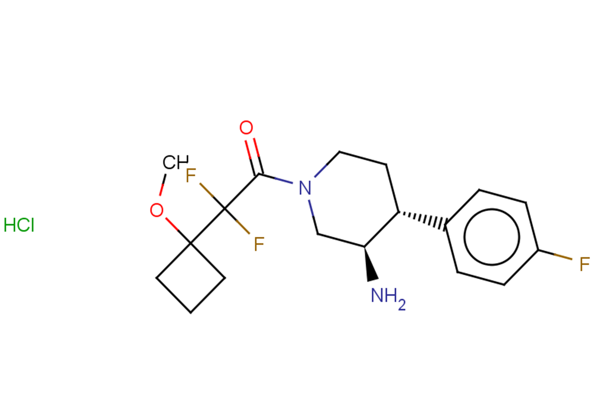 rac-1-[(3R,4R)-3-amino-4-(4-fluorophenyl)piperidin-1-yl]-2,2-difluoro-2-(1-methoxycyclobutyl)ethan-1-one hydrochloride, trans