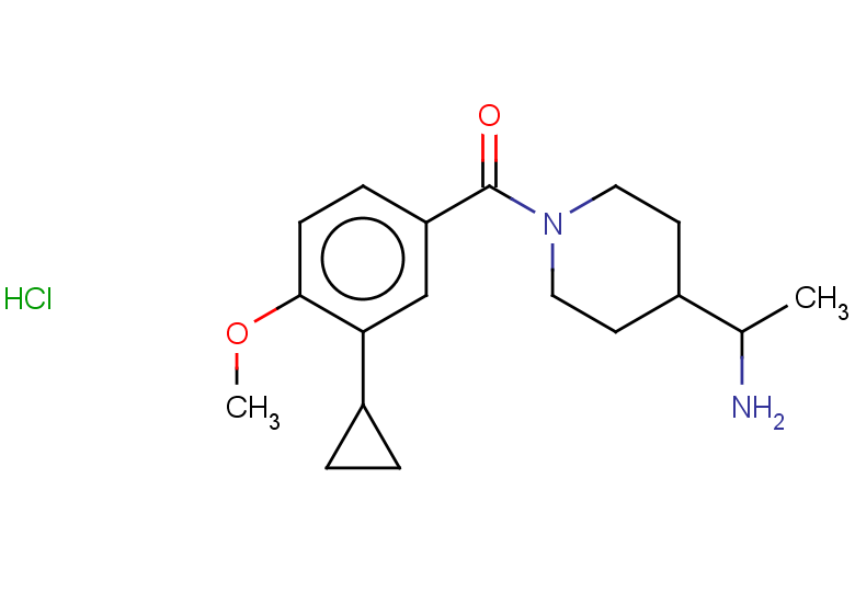 1-[1-(3-cyclopropyl-4-methoxybenzoyl)piperidin-4-yl]ethan-1-amine hydrochloride