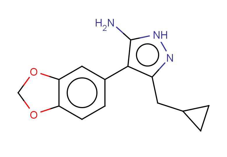 4-(1,3-dioxaindan-5-yl)-3-(cyclopropylmethyl)-1H-pyrazol-5-amine