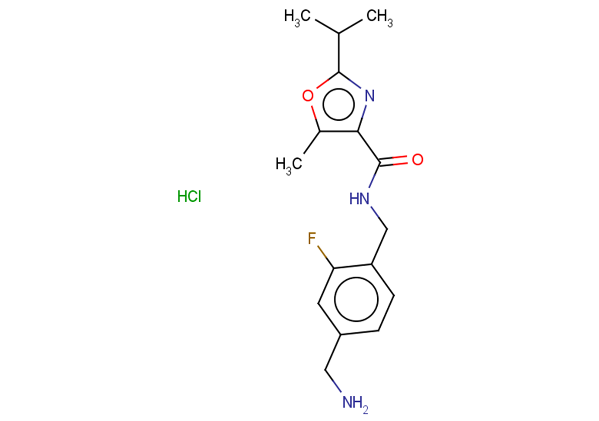 N-{[4-(aminomethyl)-2-fluorophenyl]methyl}-5-methyl-2-(propan-2-yl)-1,3-oxazole-4-carboxamide hydrochloride