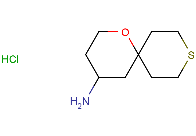 1-oxa-9-thiaspiro[5.5]undecan-4-amine hydrochloride