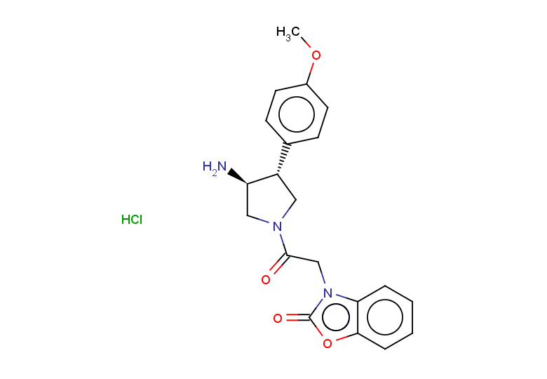 rac-3-{2-[(3R,4S)-3-amino-4-(4-methoxyphenyl)pyrrolidin-1-yl]-2-oxoethyl}-2,3-dihydro-1,3-benzoxazol-2-one hydrochloride, trans