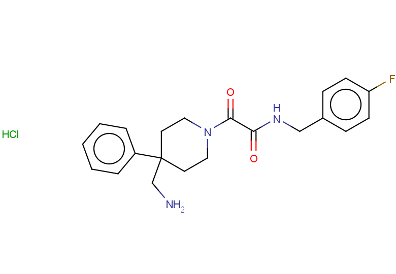 2-[4-(aminomethyl)-4-phenylpiperidin-1-yl]-N-[(4-fluorophenyl)methyl]-2-oxoacetamide hydrochloride