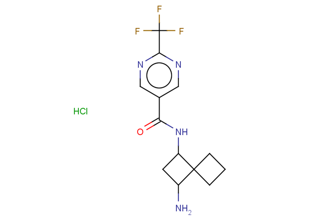 N-{3-aminospiro[3.3]heptan-1-yl}-2-(trifluoromethyl)pyrimidine-5-carboxamide hydrochloride