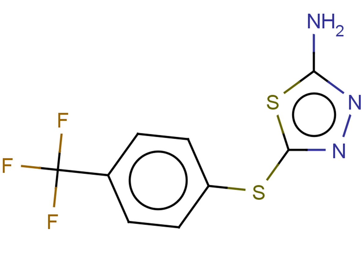 5-{[4-(trifluoromethyl)phenyl]sulfanyl}-1,3,4-thiadiazol-2-amine