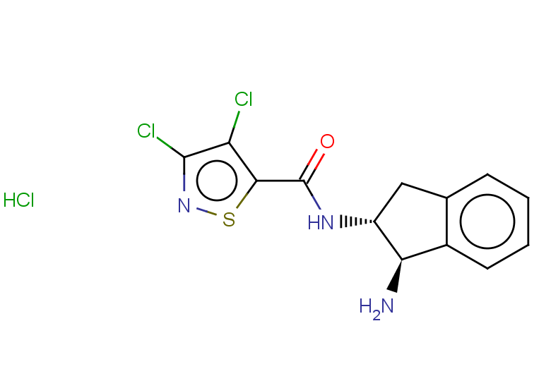 N-[(1R,2R)-1-amino-2,3-dihydro-1H-inden-2-yl]-3,4-dichloro-1,2-thiazole-5-carboxamide hydrochloride
