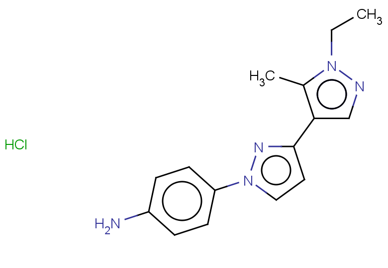 4-[3-(1-ethyl-5-methyl-1H-pyrazol-4-yl)-1H-pyrazol-1-yl]aniline hydrochloride