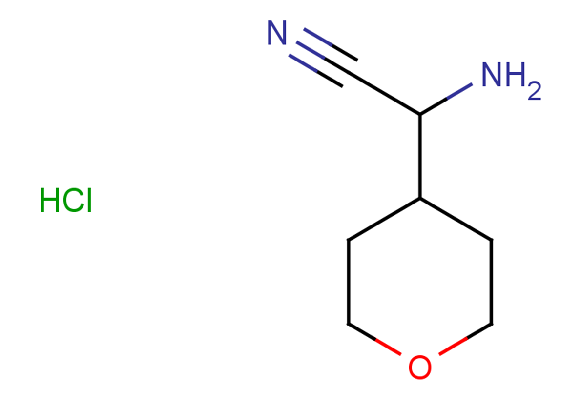 2-amino-2-(oxan-4-yl)acetonitrile hydrochloride