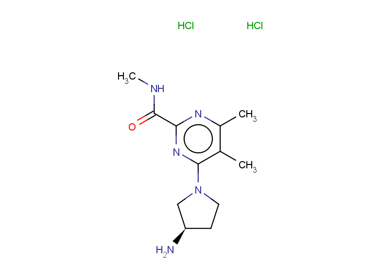 4-[(3R)-3-aminopyrrolidin-1-yl]-N,5,6-trimethylpyrimidine-2-carboxamide dihydrochloride
