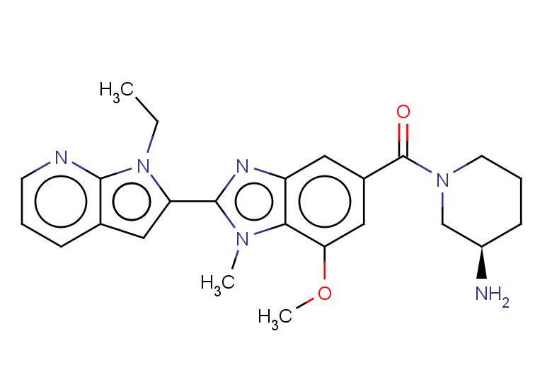 (3R)-1-(2-{1-ethyl-1H-pyrrolo[2,3-b]pyridin-2-yl}-7-methoxy-1-methyl-1H-1,3-benzodiazole-5-carbonyl)piperidin-3-amine