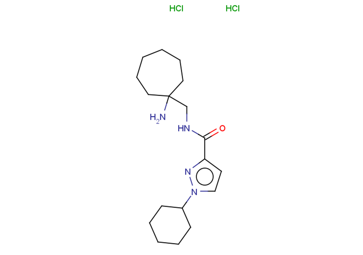 N-[(1-aminocycloheptyl)methyl]-1-cyclohexyl-1H-pyrazole-3-carboxamide dihydrochloride