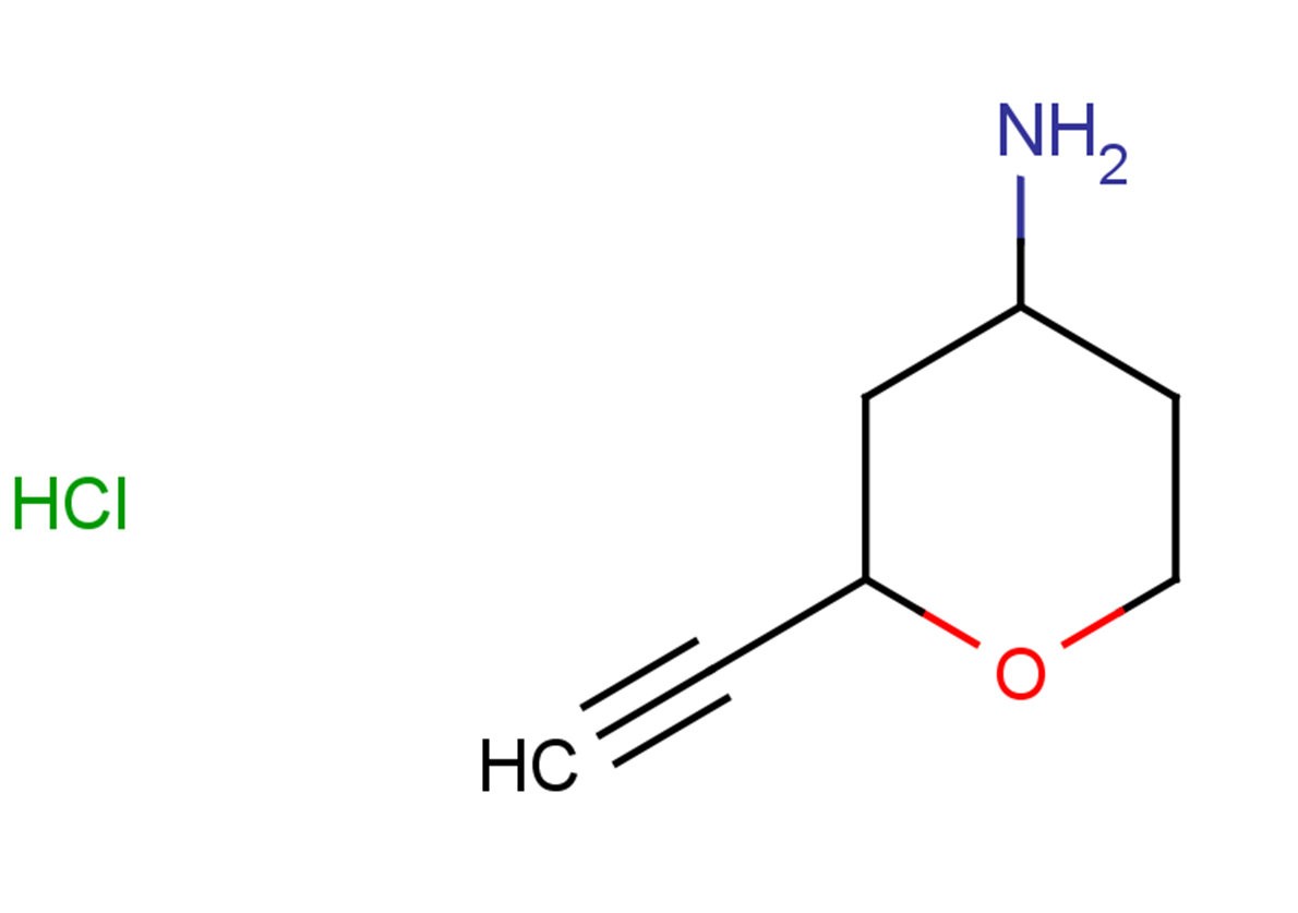 2-ethynyloxan-4-amine hydrochloride, Mixture of diastereomers