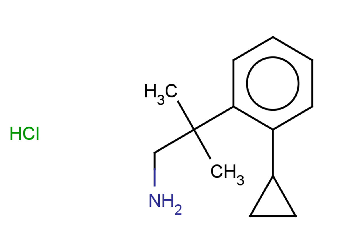 2-(2-cyclopropylphenyl)-2-methylpropan-1-amine hydrochloride