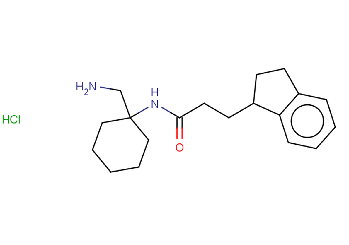 N-[1-(aminomethyl)cyclohexyl]-3-(2,3-dihydro-1H-inden-1-yl)propanamide hydrochloride