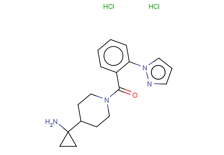 1-{1-[2-(1H-pyrazol-1-yl)benzoyl]piperidin-4-yl}cyclopropan-1-amine dihydrochloride
