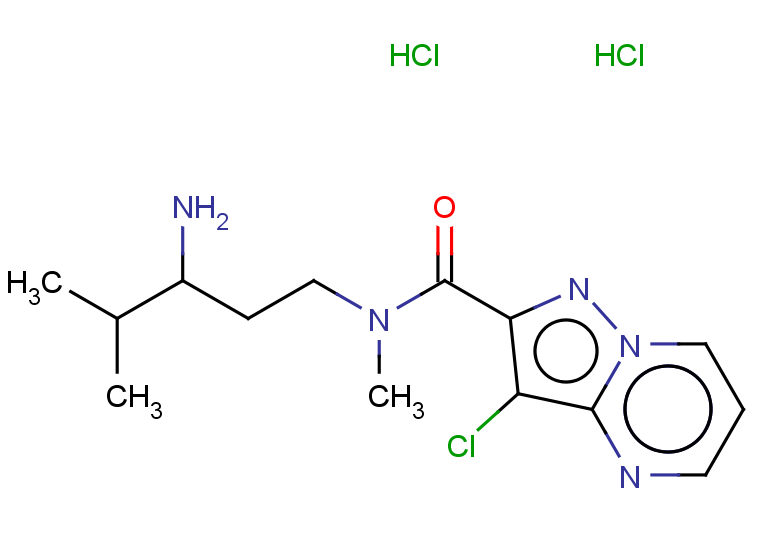 N-(3-amino-4-methylpentyl)-3-chloro-N-methylpyrazolo[1,5-a]pyrimidine-2-carboxamide dihydrochloride